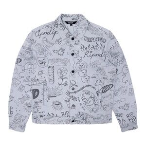Rip N Dip SHARPIE DENIM JACKET in LIGHT
DENIM WASH Sz M